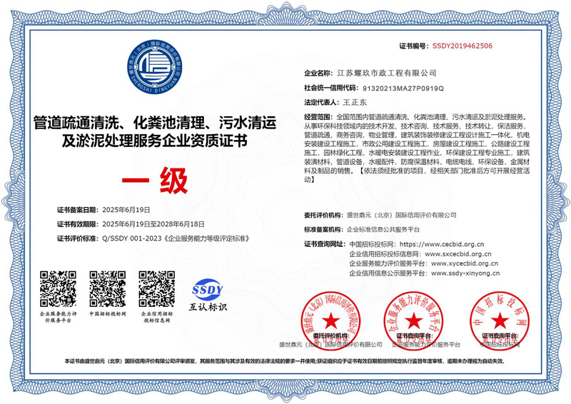 房山企业资质证书